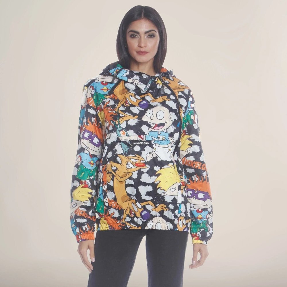Members Only x Nickelodeon Mash Popover Jacket sz M Women's